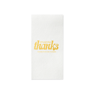 Show off your gratitude and your fancy pants with these Thanksgiving-themed napkins. Your guests will love them. Prepare yourself for thousands of compliments!