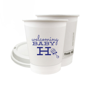 Adorably herald in your tiny guest's arrival with the Welcoming Baby Initial Paper Cup. Featuring tender script and the baby’s initial alongside a charming rattle, this cup is not just for sipping but for savoring the sweet anticipation of welcoming a new life. Sip joyfully!