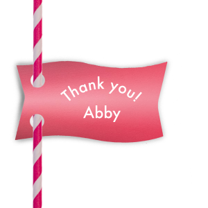 Elevate your event’s charm with the Simple Fun Straw Tag. Perfect for adding a personal, heartfelt touch to each sip, these tags let guests enjoy a special message with every drink. Whether driving sentiments or sparkles, your customized design will be the toast of the party!