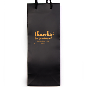 Send off your guests with cheer using the Thanks for Joining Us Gift Bag. A lively 'thanks' takes center stage, dotted with sparkle for extra joy, while your names and date make each bag a personal gesture of gratitude