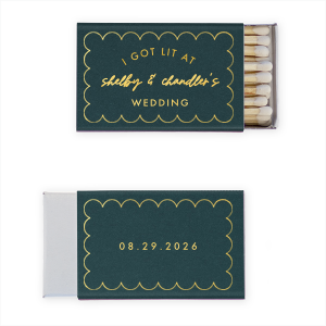 Get lit with these amazing I Got Lit At Their Wedding Matches. This custom wedding party favor is memorable and unique. Your guests will be able to use it and remember your special day long after the best night of your life. 