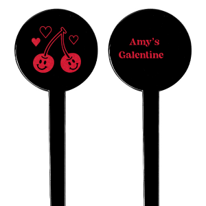 The most-wanted Valentine's Stir sticks are here now, with a cute graphics of Cherry and your name on it. Combine them with your favorite beverage and you are good to go! 