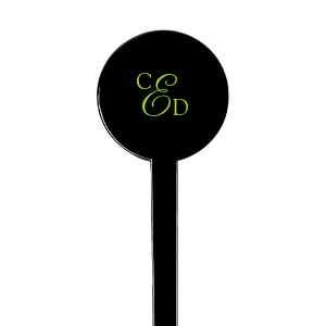 Simply Elegant Monogram Stir Stick