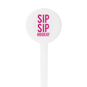 ForYourParty's elegant Shiny Fuchsia Round Stir Stick with Shiny Fuchsia Foil can be customized to complement every last detail of your party.