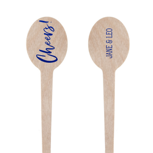 Elevate your toasts with the Cheers To The Couple Stir Stick, a vibrant addition to any drink. One side exclaims a bright, bold 'Cheers!', encapsulating the spirit of celebration. The flip side playfully displays the couple's names or initials, ensuring personalized cheer is part of every sip.