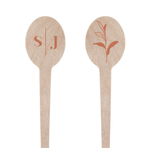 Bold Plant Initials Stir Stick