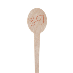 Calligraphy Initials Wedding Stir Stick
