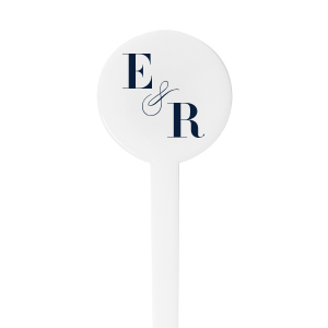Swirled Ampersand Initials Stir Stick