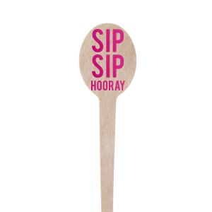 ForYourParty's elegant Shiny Fuchsia Round Stir Stick with Shiny Fuchsia Foil can be customized to complement every last detail of your party.