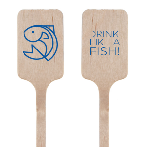 Swirl your drinks with a splash of whimsy using the Fish Stir Stick, perfect for beach-themed celebrations. One side flaunts a playful, leaping fish design, while the other side can be personalized to echo the joy of your event.