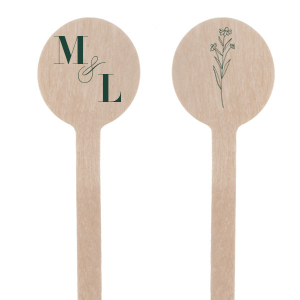 Sprouting Flower Initials Stir Stick