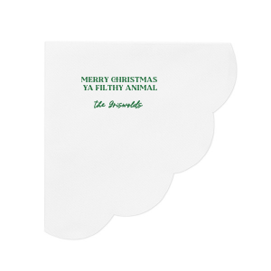 Get your guests giggling with these hilariously irreverent 'Merry Christmas Ya Filthy Animal' napkins. With a bold and sassy design, these napkins are sure to add a dose of festive fun to your holiday table. Whether you're hosting a Christmas dinner or a holiday party, these napkins will bring some much-needed humor to the occasion!