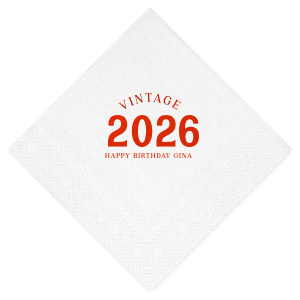 Celebrate your special year in style with our Vintage Bold Year Birthday Napkins. Whether you're celebrating a milestone birthday or just want to add a touch of nostalgia to your party, these napkins will be the perfect addition.
