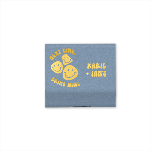 The Next Time Bring Wine Smilies Matches is a fun and cheeky design that is sure to bring a smile to your guests' faces. With its playful and whimsical design, this product is sure to be a hit at any event. Great for a house warming party to give your guests or to receive as a new home present! 