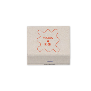 Customize the Pasta Party Names Matchbook for your rehearsal dinner or wedding! Featuring a trendy frame design, you can personalize this matchbook with your names. Add an eclectic touch to your wedding today. 