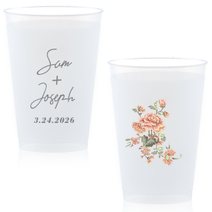 The ever-popular Matte Taupe Ink Custom Photo 16 oz Frost Flex Cup with Matte Taupe Ink Digital Print Colors will make your guests swoon. Personalize your party's theme today.