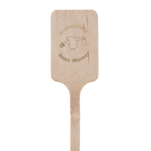 The Baby Shower Bliss Stir Stick is adorned with endearing graphics of a onesie, pacifier, and bottle, capturing the essence of welcoming new life. This drink accessory also allows you to add the name of the mother-to-be. It's the perfect finishing touch to celebrate the upcoming arrival and toast to the future. Ideal for adding a personalized and heartwarming element to baby showers.