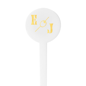 The Martini Olive Stir Stick features a stylish depiction of an olive, the quintessential martini garnish, artfully drawn to evoke the sophistication of a classic cocktail lounge. Flanking this iconic graphic are your initials, rendered in a font that boasts clean lines and an air of modern refinement. This personalized stirrer lends a chic and celebratory twist to your event's drinkware, making it a perfect match for occasions that call for a touch of timeless elegance.