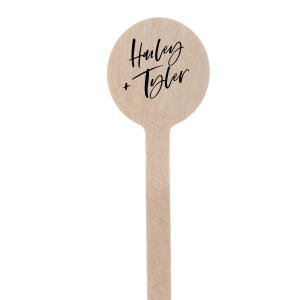 The Elegant Duo Stir Stick exudes luxury and elegance, allowing you to personalize it with your names in a font that is both extravagant and sophisticated. It's the perfect accompaniment for events that demand a touch of grandeur and personalization, like weddings, rehearsal dinners, and anniversary parties. 