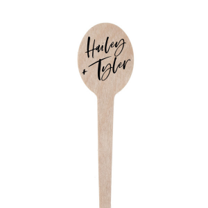 The Elegant Duo Stir Stick exudes luxury and elegance, allowing you to personalize it with your names in a font that is both extravagant and sophisticated. It's the perfect accompaniment for events that demand a touch of grandeur and personalization, like weddings, rehearsal dinners, and anniversary parties. 