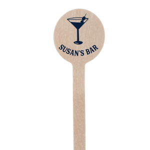 The Martini Glass Home Bar Stir Stick is a fun addition to your home bar! Personalize this stir stick with your name and use at a house warming or birthday party. Featuring a hand drawn martini glass graphic, this will add a trendy touch to your event that your guests will love. 