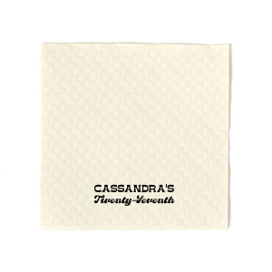 The Bowling Birthday Minimal Napkin showcases personalized text celebrating the name and age of the birthday bowler. Perfect for adding a custom twist to your laneside festivities. Ideal for any bowling enthusiast's birthday celebration.