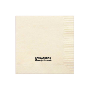 The Bowling Birthday Minimal Napkin showcases personalized text celebrating the name and age of the birthday bowler. Perfect for adding a custom twist to your laneside festivities. Ideal for any bowling enthusiast's birthday celebration.