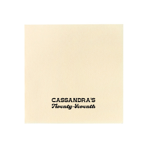 The Bowling Birthday Minimal Napkin showcases personalized text celebrating the name and age of the birthday bowler. Perfect for adding a custom twist to your laneside festivities. Ideal for any bowling enthusiast's birthday celebration.