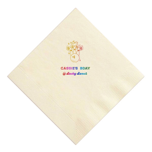 The Bowling Birthday Let's Roll Napkin is perfect for your next birthday party. Featuring a retro 'Let's Roll' bowling graphic, you can personalize this design with the birthday star's name and event location for a unique touch. Perfect for a throwback celebration at the lanes.