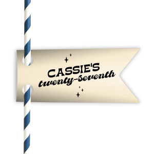The Bowling Birthday Sparkle Straw Tag adds a glimmer of fun to your drinks with festive sparkle graphics. Customize this charming detail with the birthday person's name and celebrated age. Excellent for sipping in style at your bowling soiree.