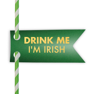 Celebrate St. Patrick's day with custom barware! This personalized straw tag will add a personalized touch to your March gatherings. 