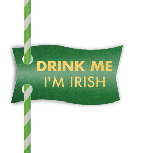 Celebrate St. Patrick's day with custom barware! This personalized straw tag will add a personalized touch to your March gatherings. 