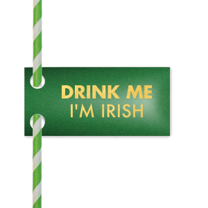 Celebrate St. Patrick's day with custom barware! This personalized straw tag will add a personalized touch to your March gatherings. 
