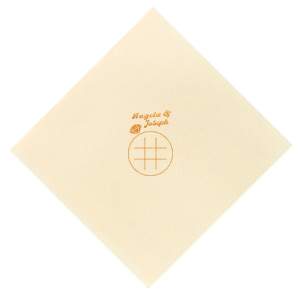 Celebrate your union with a playful twist using the Engagment Ring Tic-Tac-Toe Game Napkin, highlighting an engagement ring themed board. Add a personal touch with the couple's names in a funky, unique style. Ideal for adding fun to any wedding-related festivity.