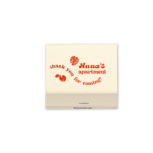 Express your thanks in style with the Groovy Gratitude Plant Matchbox, adorned with plant graphics and your name in a groovy font. Perfect for leaving a lasting impression with "Thank you for coming" at any gathering.