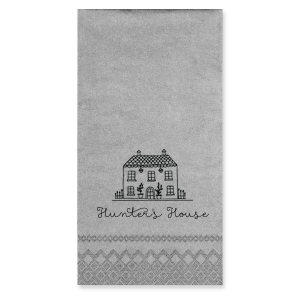 Add a touch of charm to your home with the Whimsy Home Sketch Napkin, featuring a hand-drawn house graphic above your name in a playful script. Perfect for housewarmings or as a delightful addition to your everyday table setting.

Looking to have a sketch made of a specific home?  Email us a picture of the house at customerservice@foryourparty.com and we will reply with a quote for our design services.