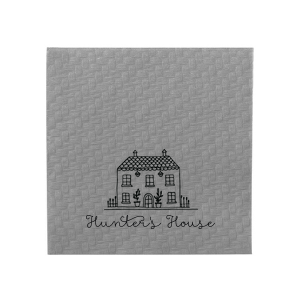 Add a touch of charm to your home with the Whimsy Home Sketch Napkin, featuring a hand-drawn house graphic above your name in a playful script. Perfect for housewarmings or as a delightful addition to your everyday table setting.

Looking to have a sketch made of a specific home?  Email us a picture of the house at customerservice@foryourparty.com and we will reply with a quote for our design services.