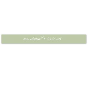 Mark the intimate moment of your union with the Secret Union Elopement Ribbon, customizable with your special date and the whispered announcement "we eloped." A beautiful emblem of your private celebration of love.
