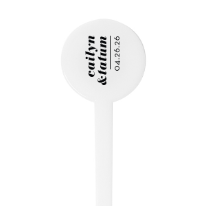 Custom Matte Black Round Stir Stick with Matte Black Foil will give your party the personalized touch every host desires.