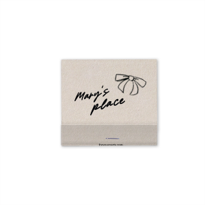 Elevate your home's decor or gift a stylish token at your housewarming with the Chic Abode Bow Matchbook, personalized with your name. Its modern bow graphic infuses sophistication and a contemporary edge into any living space.