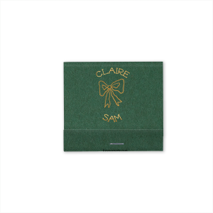Infuse your wedding with the organic charm of the Handwritten Harmony Bow Matchbook, featuring the couple's name in a naturally elegant serif font. The hand-drawn bow graphic enhances the bespoke feel, making it a perfect fit for your heartfelt celebration.