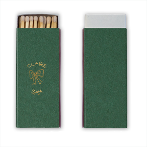Infuse your wedding with the organic charm of the Handwritten Harmony Bow Matchbook, featuring the couple's name in a naturally elegant serif font. The hand-drawn bow graphic enhances the bespoke feel, making it a perfect fit for your heartfelt celebration.