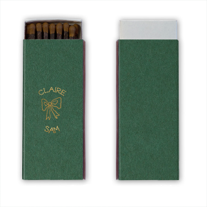 Infuse your wedding with the organic charm of the Handwritten Harmony Bow Matchbook, featuring the couple's name in a naturally elegant serif font. The hand-drawn bow graphic enhances the bespoke feel, making it a perfect fit for your heartfelt celebration.