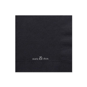 Define your wedding tablescape with the Bold Union Ampersand Napkin, where the couple's names are joined by a striking and modern ampersand. This minimalistic design lends a contemporary feel to your marital celebration.