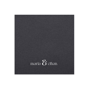 Define your wedding tablescape with the Bold Union Ampersand Napkin, where the couple's names are joined by a striking and modern ampersand. This minimalistic design lends a contemporary feel to your marital celebration.