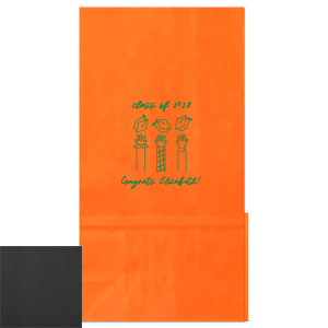 Celebrate scholarly success with the Tossed Graduation Caps Bag, customized with the graduate's name and the commemorative year, adorned with a modern line-drawn graphic of jubilant arms tossing their caps skyward. A stylish graduation bag for any graduation celebration.