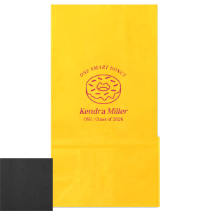 Pack up the celebration with the Clever Donut Grad Bag, tailored with the graduate’s name, school, and graduation year, complemented by a charming donut graphic and the witty phrase “One Smart Donut.” A perfect blend of humor and accolade for their scholastic achievements.