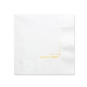 Mark the turning of the tassel with the Minimal Tassel Graduation Napkin, personalized with the graduate's name and adorned with an elegant tassel graphic. A symbol of achievement and a festive detail for any graduation celebration.