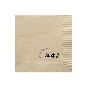 Bring a playful country flair to your wedding with the Yee Haw Retro Initials Napkin, featuring "Yee Haw" in a whimsical script arching over the couple's initials in a retro-inspired font. Customize with your event's date or a personal touch for a one-of-a-kind celebration.