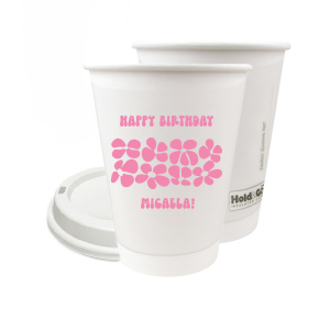 Turn back time at your birthday party with the Retro Floral Groove Cup, personalized with your name in a funky, retro-inspired font, and decked out with a groovy '70s floral pattern. A hip and nostalgic way to raise a toast on your special day.